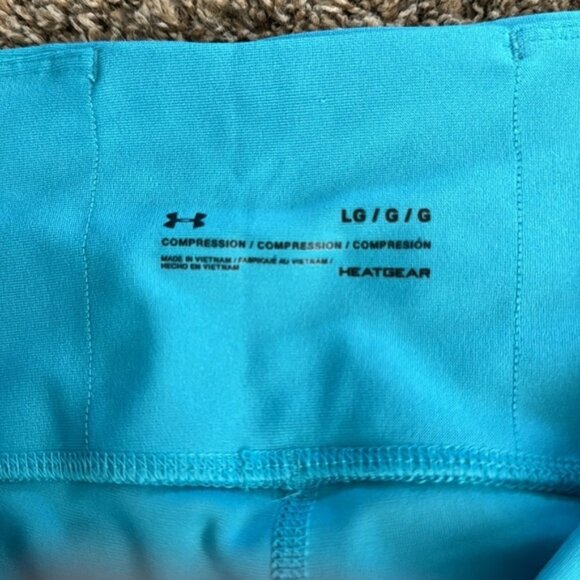 Under Armour Large Teal Cropped Legging - Picture 3 of 8